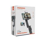 Porodo 2-Axis Gimbal Stablizer - Black - Image 3
