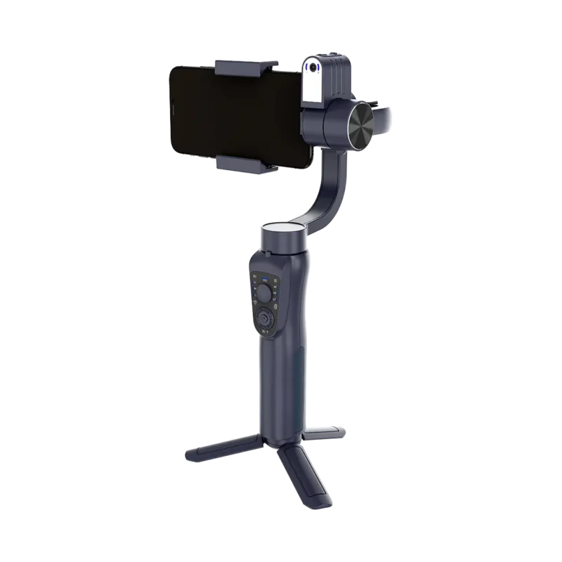 Porodo 3-Axis Ai Tracker & Light Gimbal Stabilizer – Black