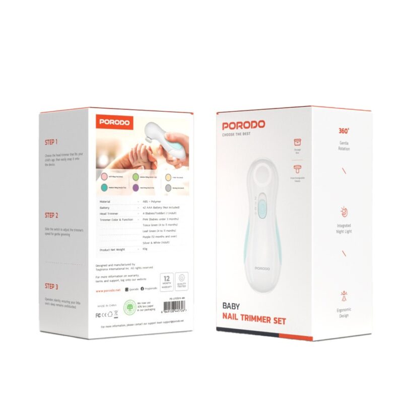 Porodo Baby Nail Trimmer Set - White