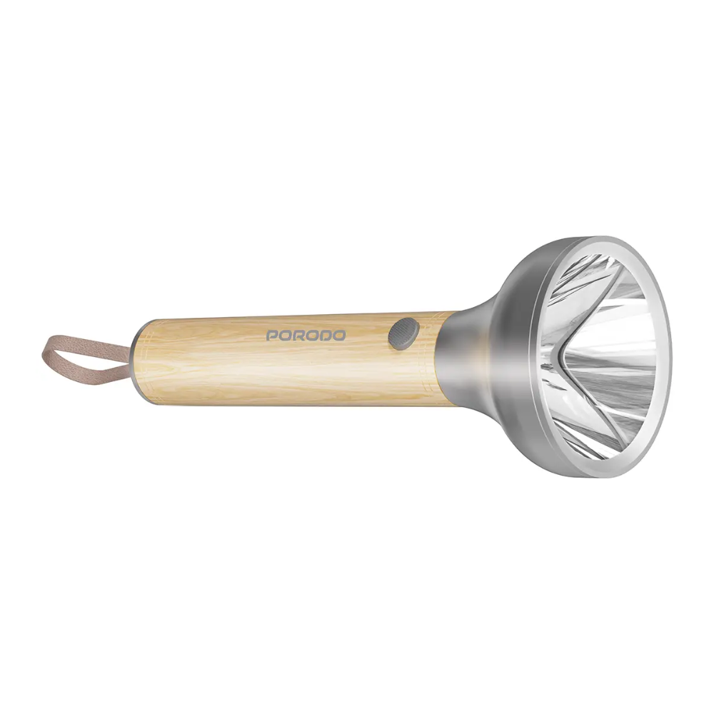 Porodo Lifestyle Birch 300 Wooden LED Flashlight (2) Porodo Lifestyle Birch 300 Wooden LED Flashlight