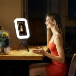 Porodo Lifestyle Vlogging Camera and Phone Light with Handheld Ring Holder, Desktop Support, and Phone Clip - Image 4