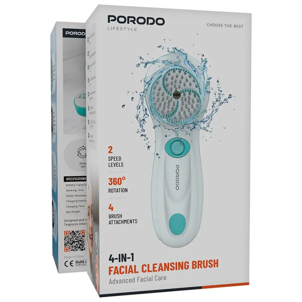 Porodo Lifestyle 4 in 1 Facial Cleansing Brush