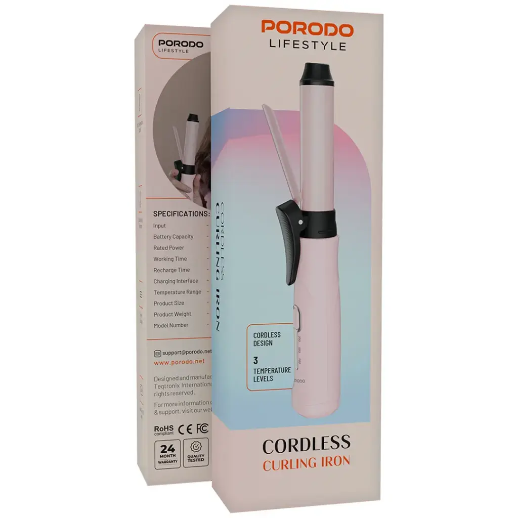 Porodo Lifestyle Cordless Curling Iron