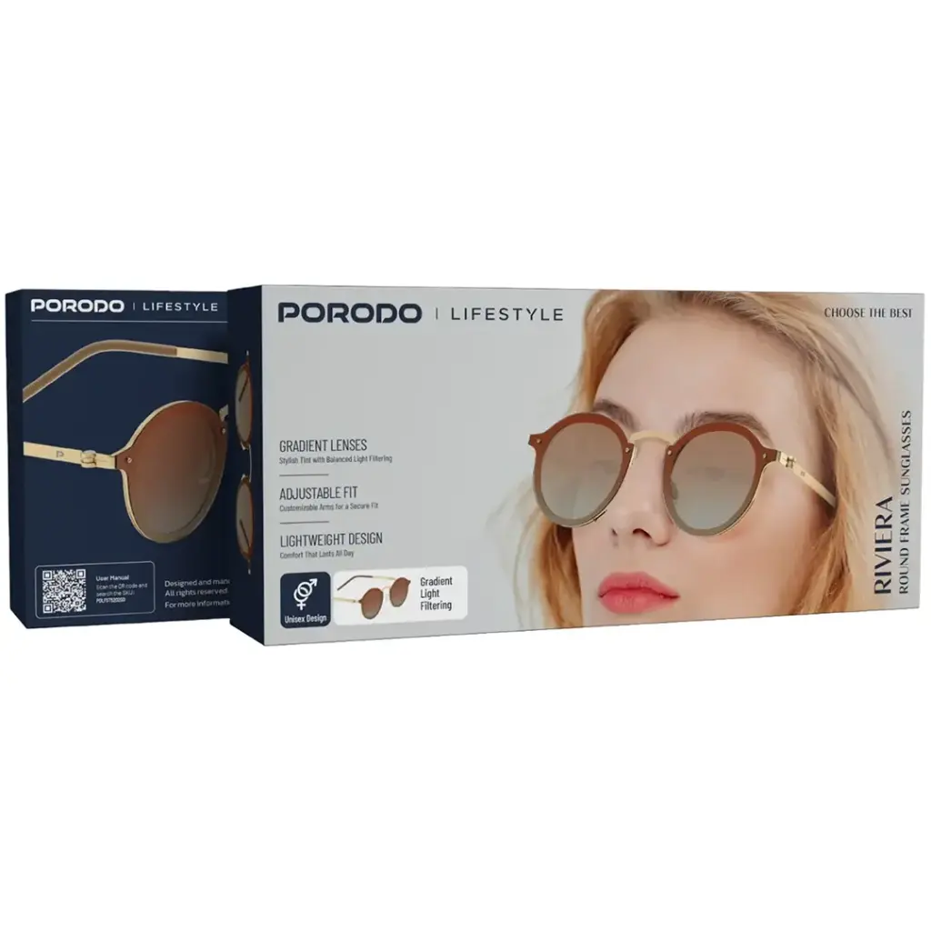Porodo Lifestyle Riviera Round Frame Sunglasses