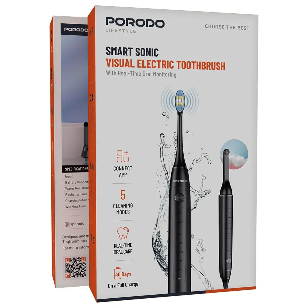 Porodo Lifestyle Smart Sonic Visual Electric Toothbrush