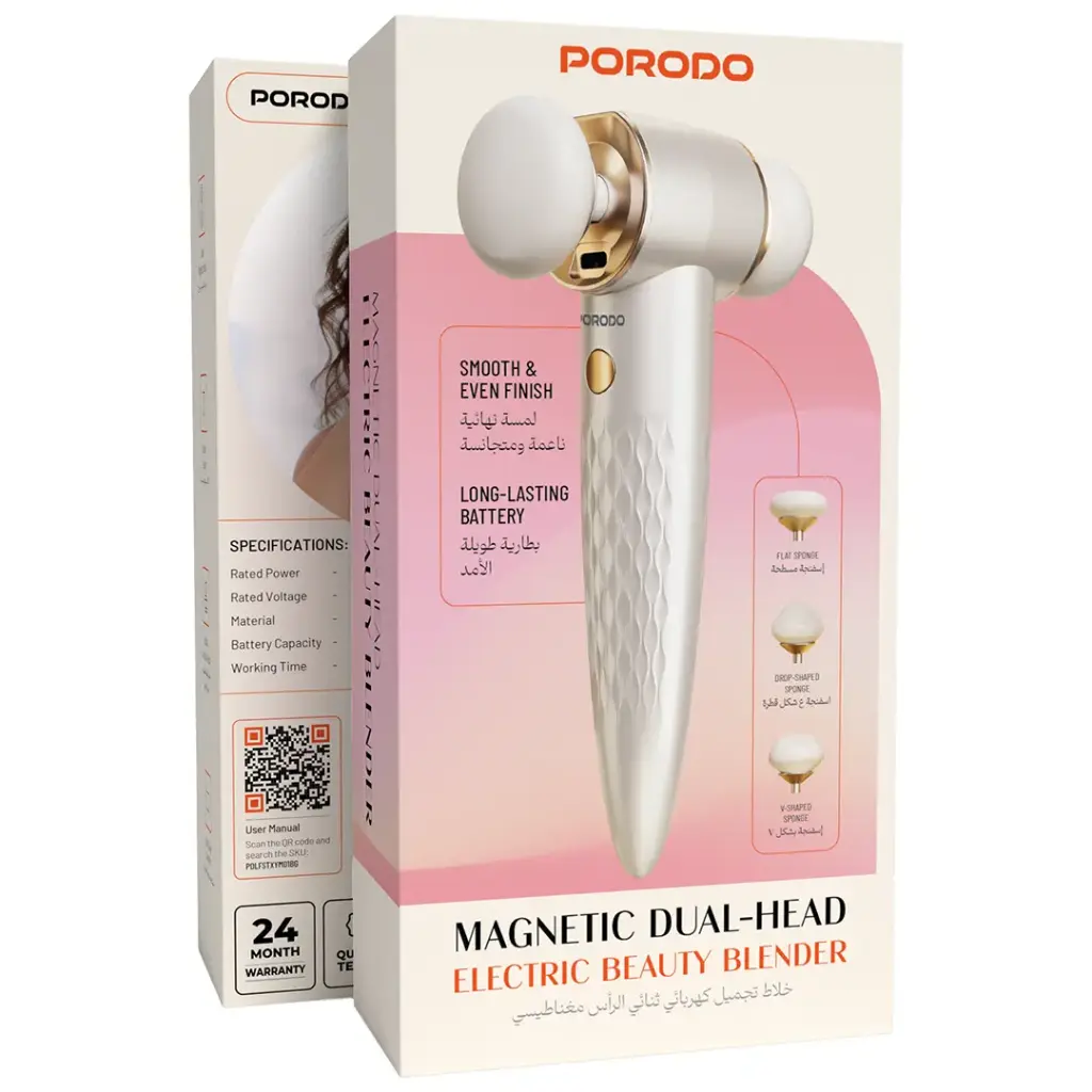 Porodo Magnetic Dual-Head Electric Beauty Blender